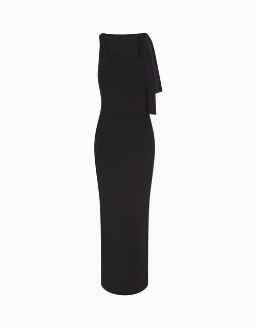 Load image into Gallery viewer, Flat Shoulder Asymmetric Ribbon Dress Slim-fit Sexy Sheath Dress 2668south
