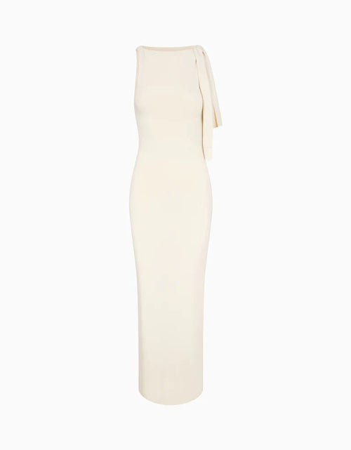 Load image into Gallery viewer, Flat Shoulder Asymmetric Ribbon Dress Slim-fit Sexy Sheath Dress 2668south
