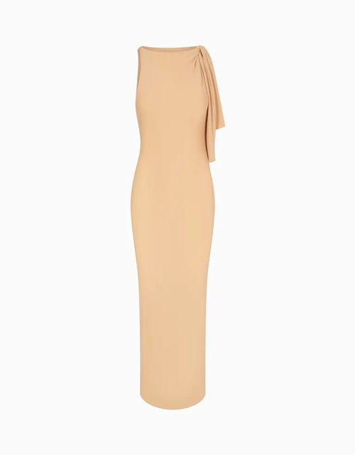 Load image into Gallery viewer, Flat Shoulder Asymmetric Ribbon Dress Slim-fit Sexy Sheath Dress 2668south
