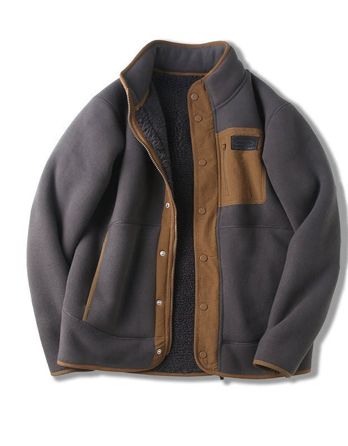 Load image into Gallery viewer, Fleece-lined Thickened Stand Collar Pocket Jacket 2668south
