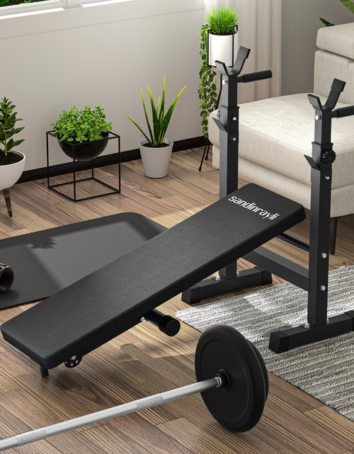 Load image into Gallery viewer, Folding Weight Bench Home Gym Adjustable Strength Training Adjustable Barbell Rack 2668south
