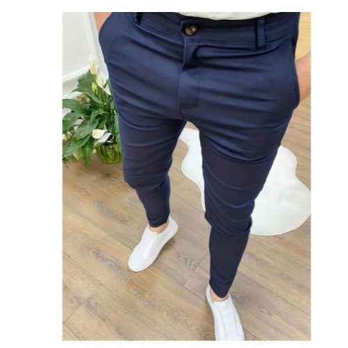 Load image into Gallery viewer, Four Seasons Texture Button Casual Ankle Banded Pants 2668south
