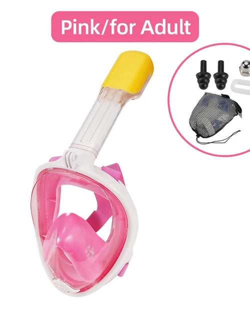 Load image into Gallery viewer, Full Face Snorkel Mask Snorkeling Swimming Diving Mask Wide View Anti-Fog Anti-Leak Safe Breathing System for Adult Kids Gift 2668south
