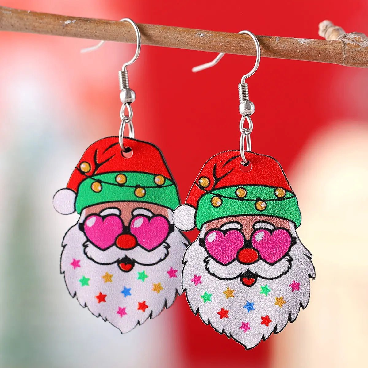 Funny Santa Claus Earrings Christmas Pendant Earrings Gift 2668south