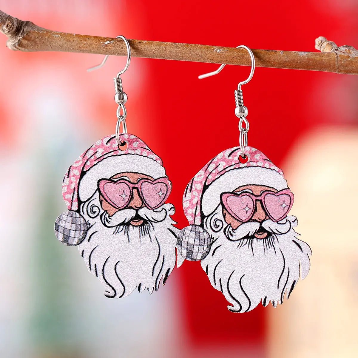 Funny Santa Claus Earrings Christmas Pendant Earrings Gift 2668south