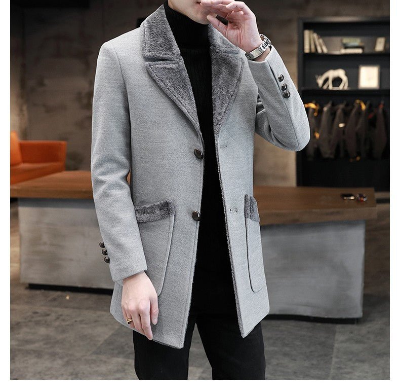 Fur And Leather Overcoat Male 2668south