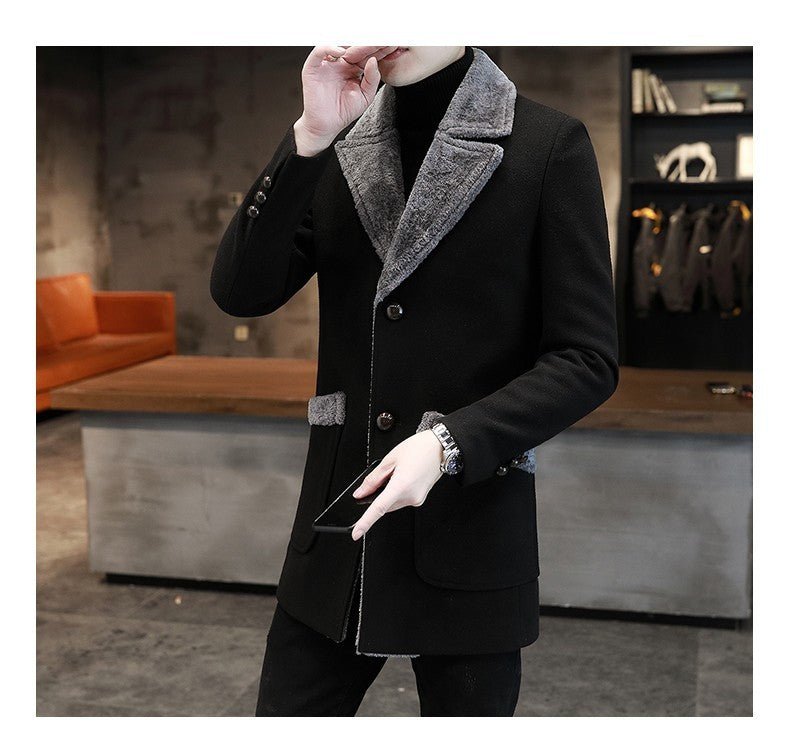 Fur And Leather Overcoat Male 2668south