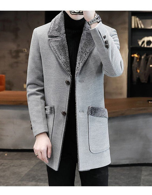 Load image into Gallery viewer, Fur And Leather Overcoat Male 2668south
