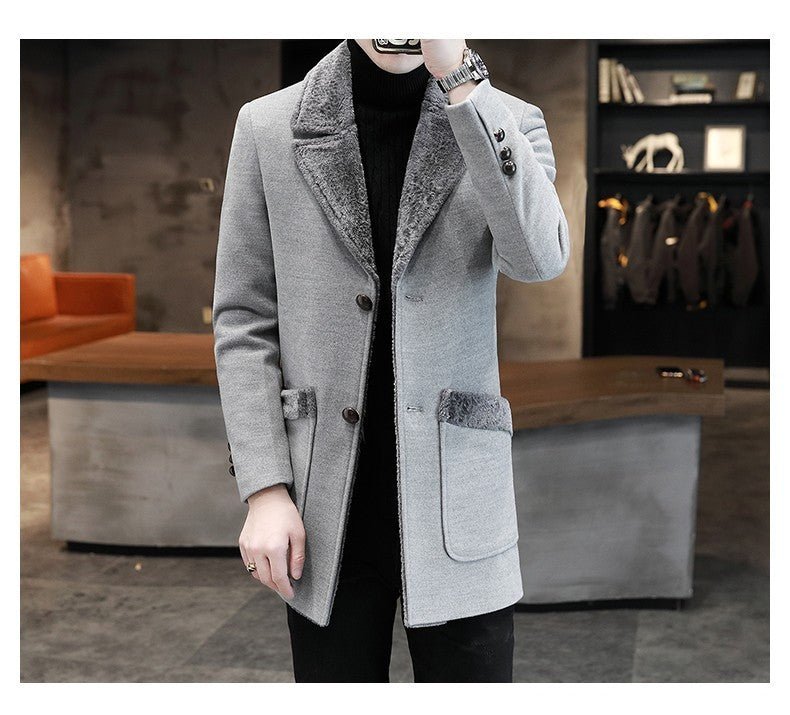 Fur And Leather Overcoat Male 2668south