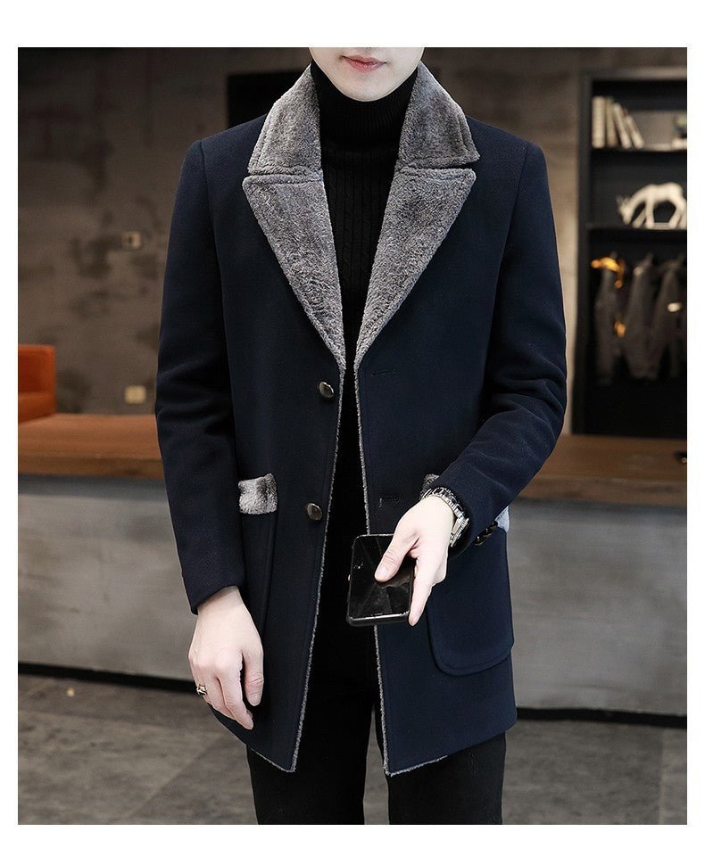 Fur And Leather Overcoat Male 2668south