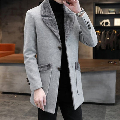 Fur And Leather Overcoat Male 2668south