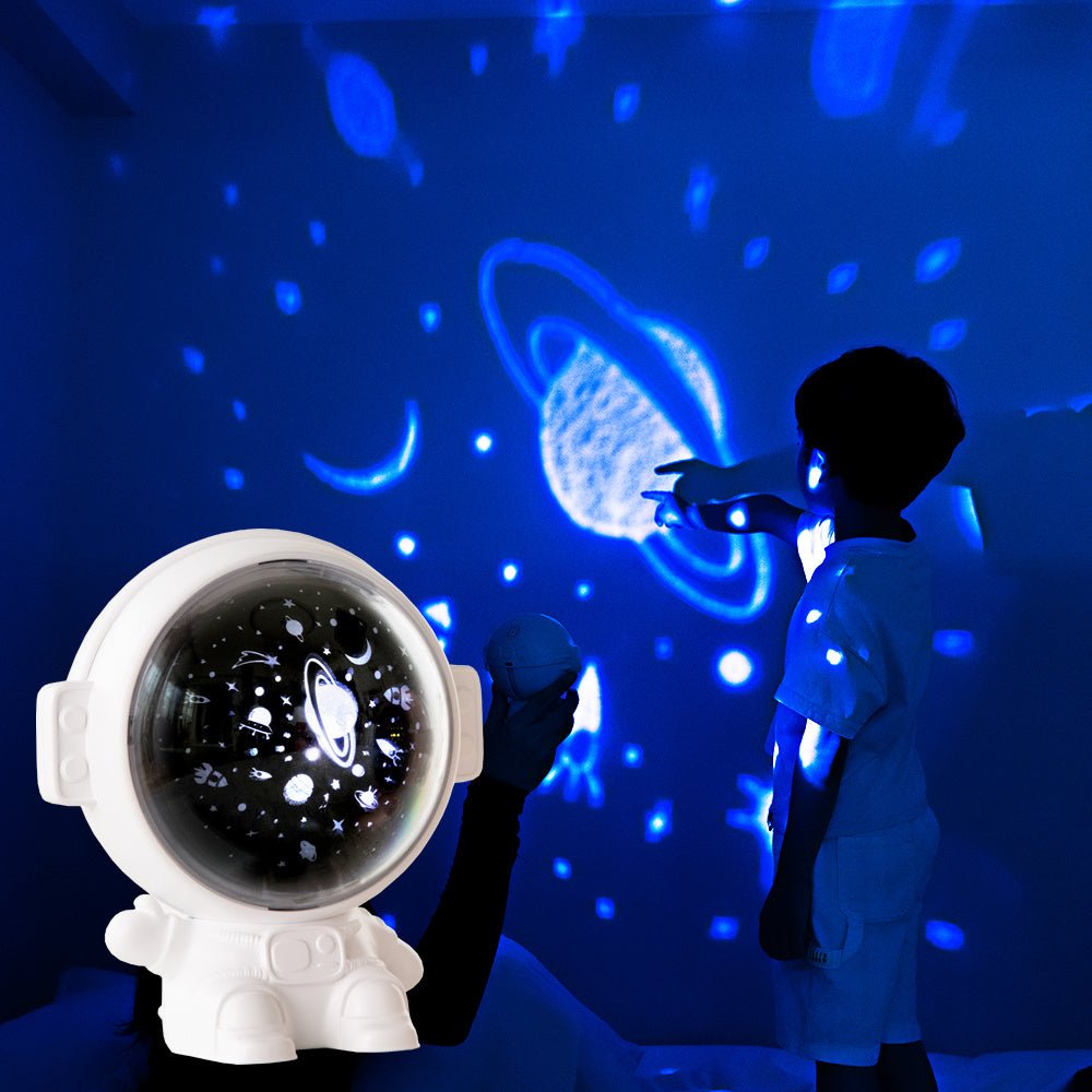 Galaxy Star Projector Starry Sky Night Light Astronaut Lamp Room Decr Gift Child Kids Baby Christmas Spaceman Projection 2668south