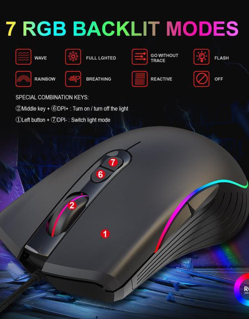 Load image into Gallery viewer, Glowing Gaming Mouse Gaming Wired Mouse 2668south
