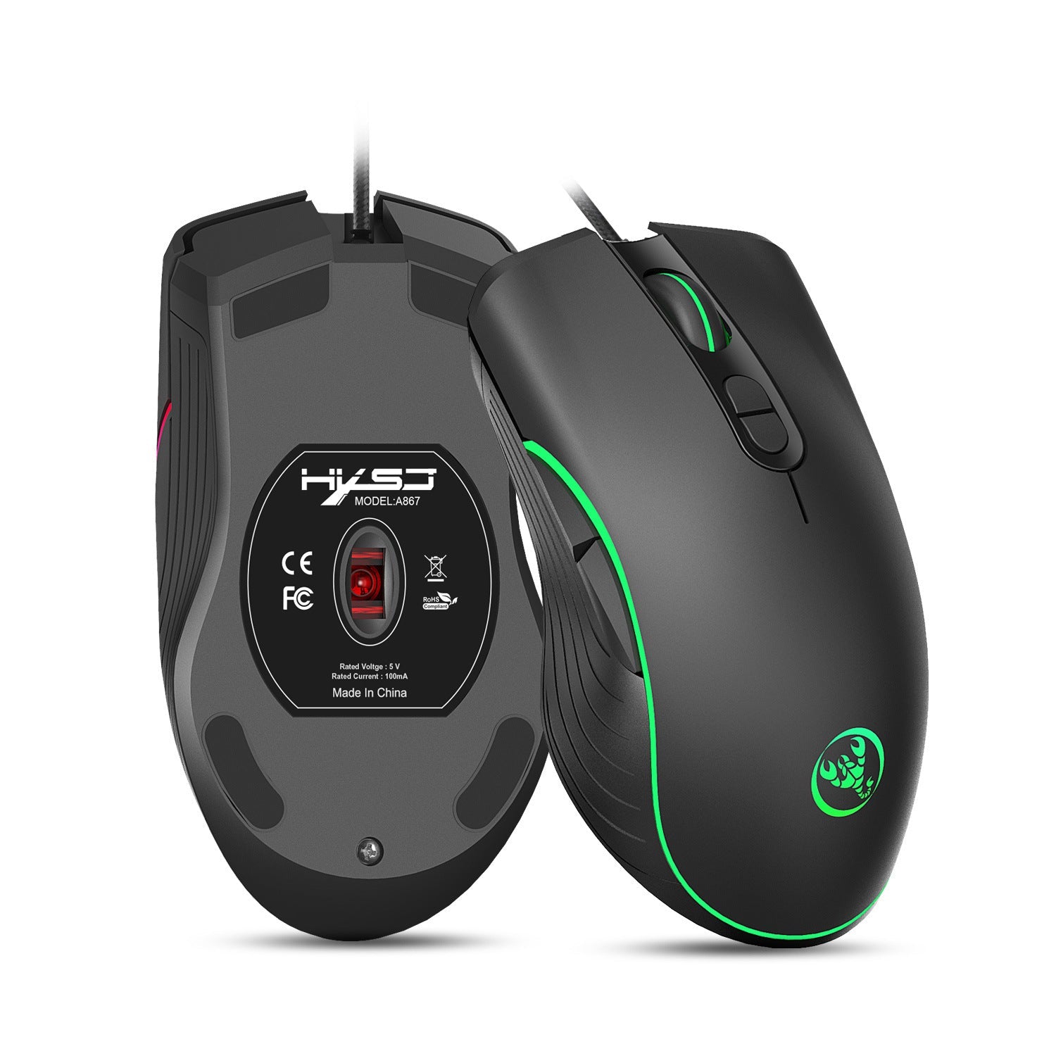 Glowing Gaming Mouse Gaming Wired Mouse 2668south