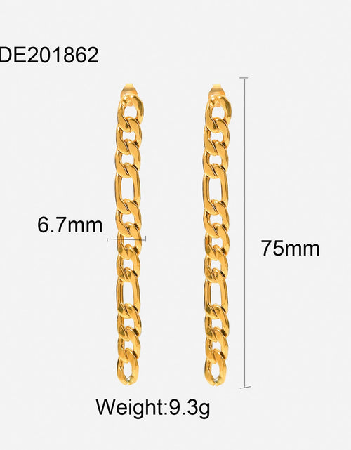 Load image into Gallery viewer, Gold Ear Chain Earrings Non-fading Titanium Steel 2668south
