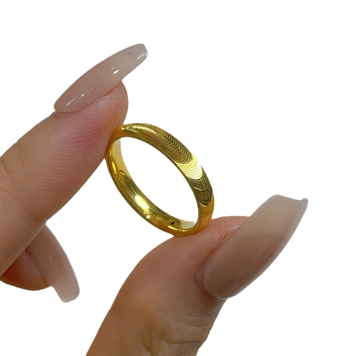 Golden Cat Eye Flashing Ring Special-interest Design 2668south