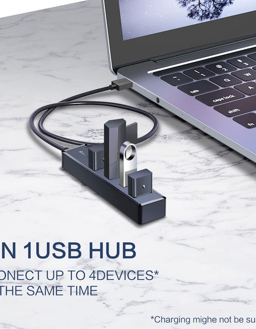 Load image into Gallery viewer, H302S USB 3.0 Hub for Laptop with 2Ft Long Cable, Multi Port Expander, Fast Data Transfer USB Splitter Compatible with Windows PC, Mac, Printer, Mobile HDD 2668south
