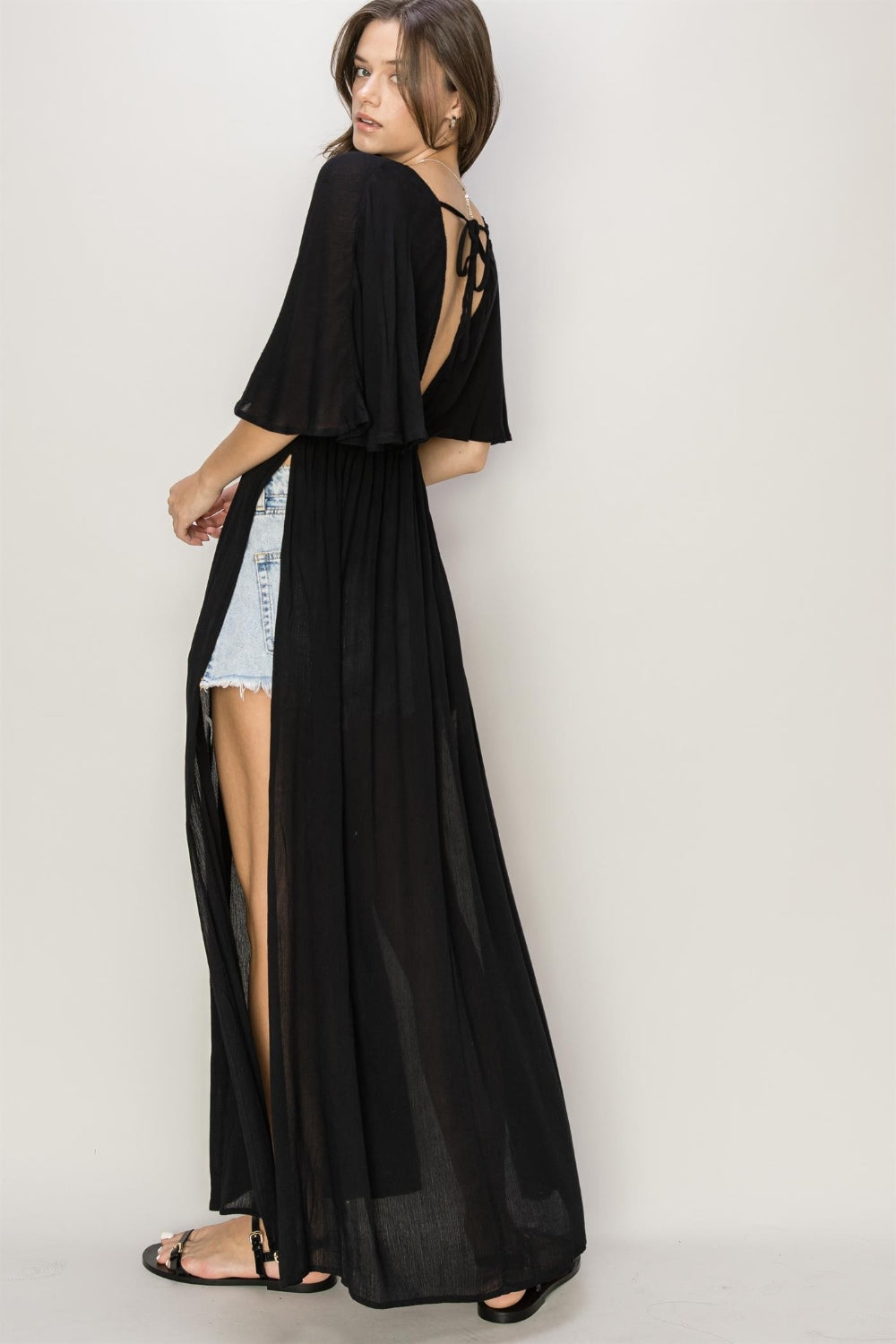 HYFVE Tie Back Maxi Split Cover Up Dress 2668south