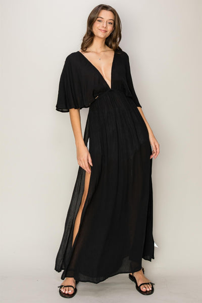 HYFVE Tie Back Maxi Split Cover Up Dress 2668south