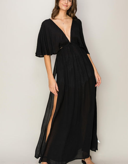 Load image into Gallery viewer, HYFVE Tie Back Maxi Split Cover Up Dress 2668south
