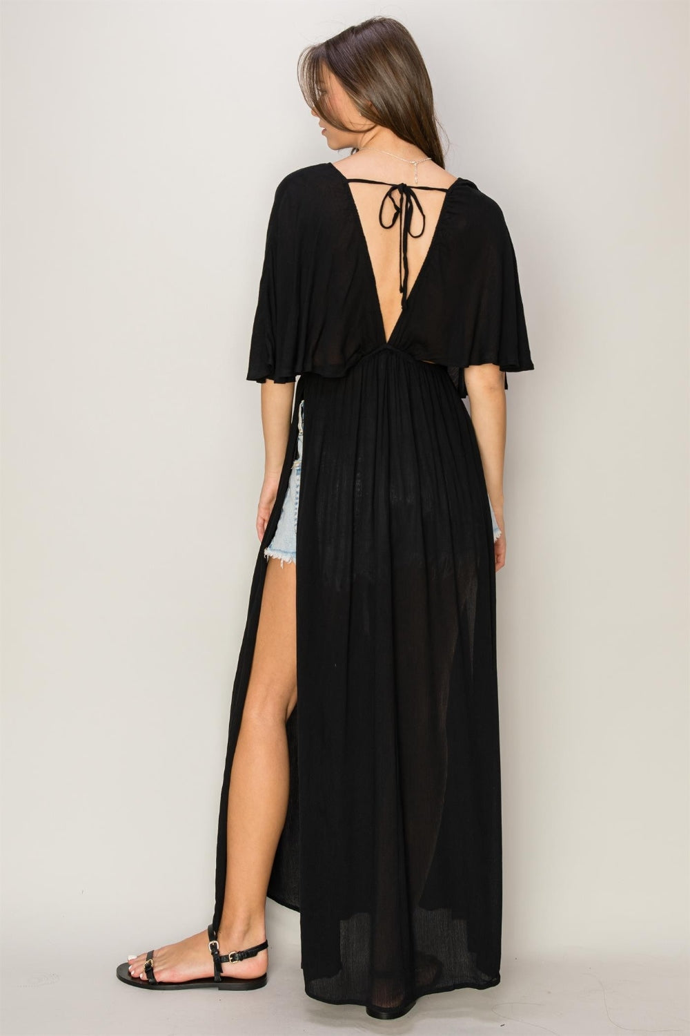 HYFVE Tie Back Maxi Split Cover Up Dress 2668south