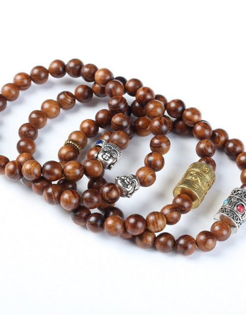 Load image into Gallery viewer, Hainan Natural Huanghua Pear Wooden Prayer Beads Bracelets 2668south
