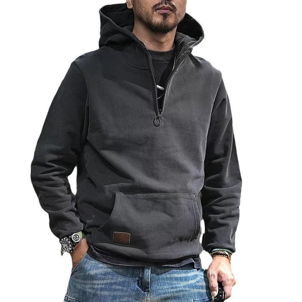 Half Open Collar Hooded Men's Sweater 2668south