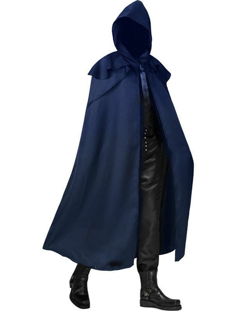 Load image into Gallery viewer, Halloween Dance Costume Death Cape Medieval Hat 2668south
