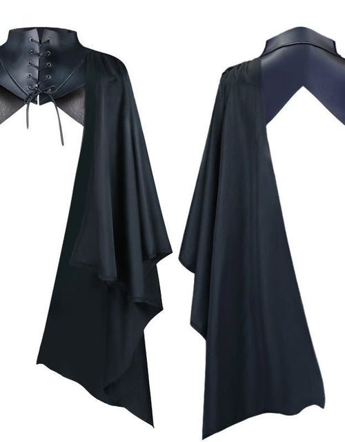 Load image into Gallery viewer, Halloween Dance Costume Death Cape Medieval Hat 2668south
