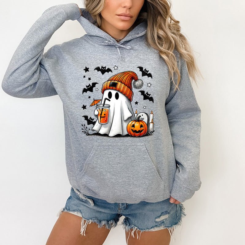 Halloween Ghost Pumpkin Bat Hoodies For Women Fashion Hooded 2668south