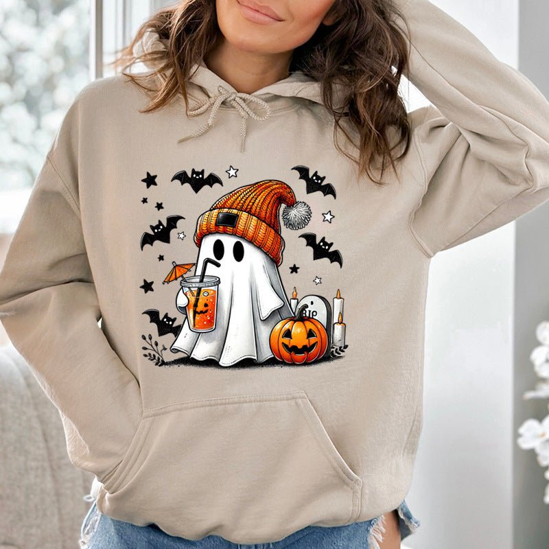 Halloween Ghost Pumpkin Bat Hoodies For Women Fashion Hooded 2668south