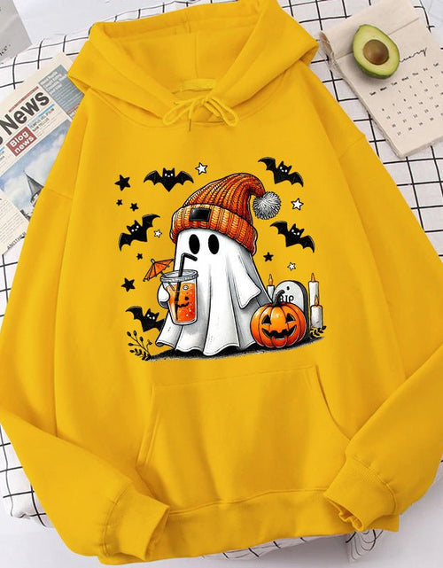 Load image into Gallery viewer, Halloween Ghost Pumpkin Bat Hoodies For Women Fashion Hooded 2668south
