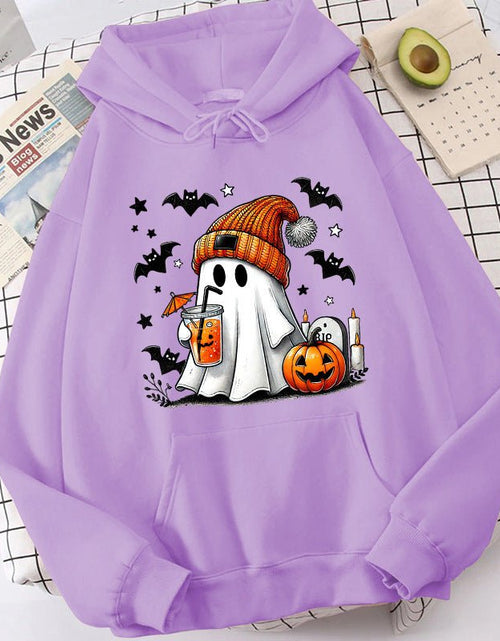 Load image into Gallery viewer, Halloween Ghost Pumpkin Bat Hoodies For Women Fashion Hooded 2668south
