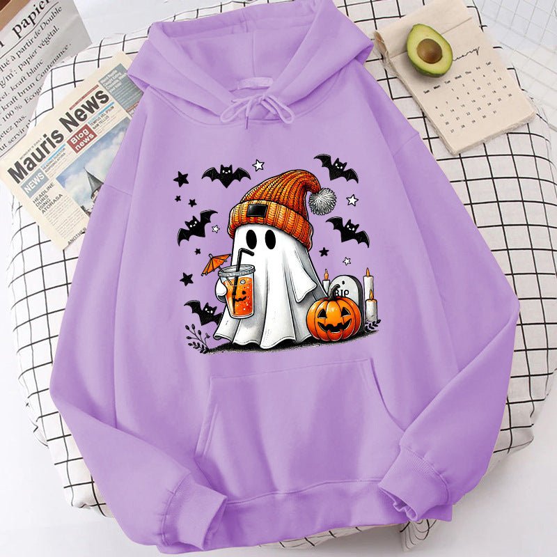 Halloween Ghost Pumpkin Bat Hoodies For Women Fashion Hooded 2668south