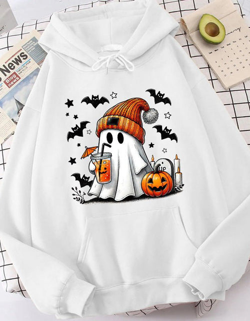 Load image into Gallery viewer, Halloween Ghost Pumpkin Bat Hoodies For Women Fashion Hooded 2668south
