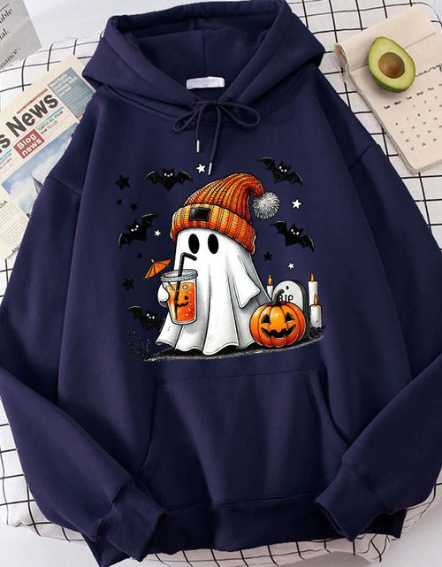 Load image into Gallery viewer, Halloween Ghost Pumpkin Bat Hoodies For Women Fashion Hooded 2668south
