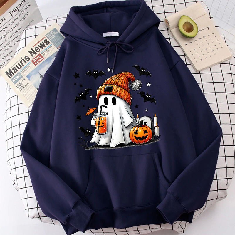 Halloween Ghost Pumpkin Bat Hoodies For Women Fashion Hooded 2668south