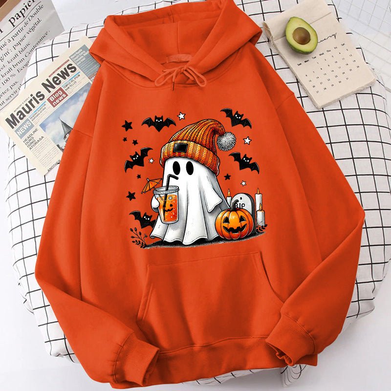 Halloween Ghost Pumpkin Bat Hoodies For Women Fashion Hooded 2668south