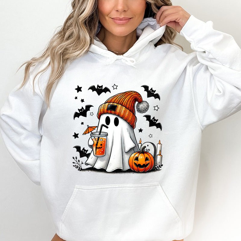 Halloween Ghost Pumpkin Bat Hoodies For Women Fashion Hooded 2668south