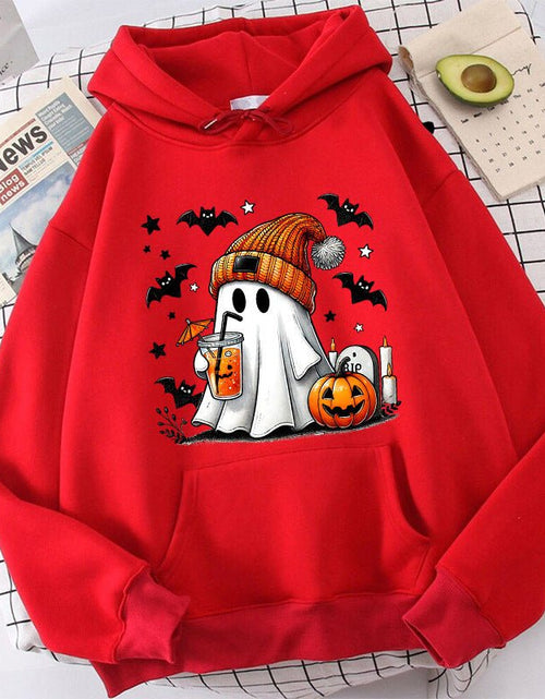 Load image into Gallery viewer, Halloween Ghost Pumpkin Bat Hoodies For Women Fashion Hooded 2668south
