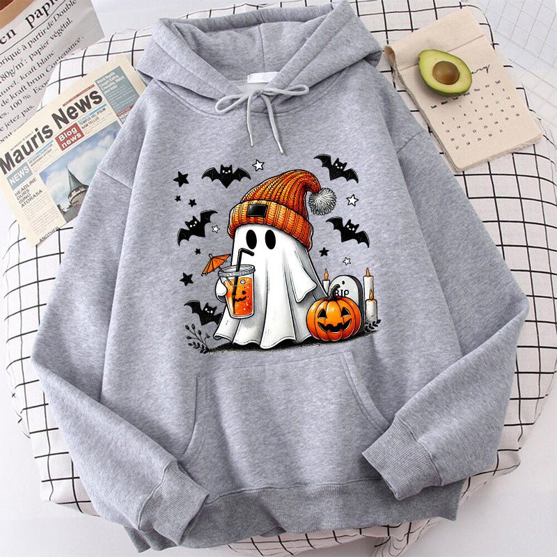 Halloween Ghost Pumpkin Bat Hoodies For Women Fashion Hooded 2668south