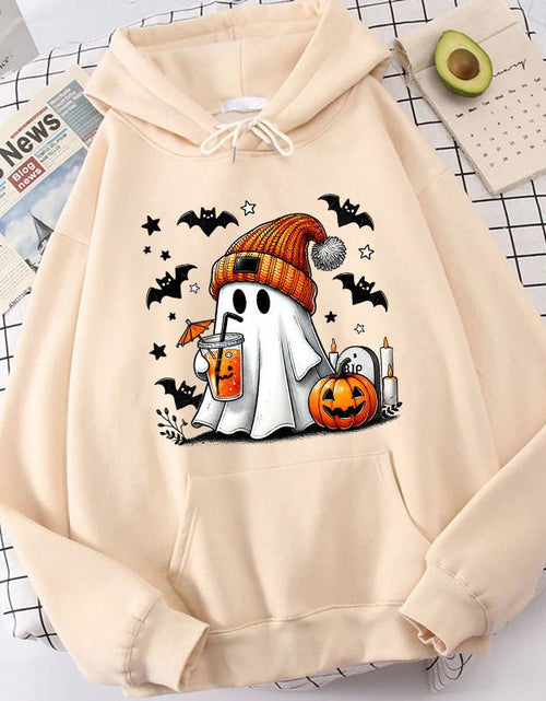 Load image into Gallery viewer, Halloween Ghost Pumpkin Bat Hoodies For Women Fashion Hooded 2668south
