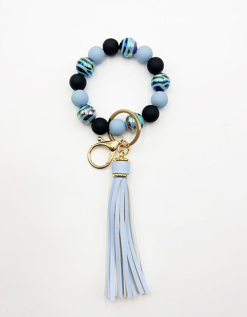 Load image into Gallery viewer, Handmade Beaded Bracelet Tassel Key Chain 2668south
