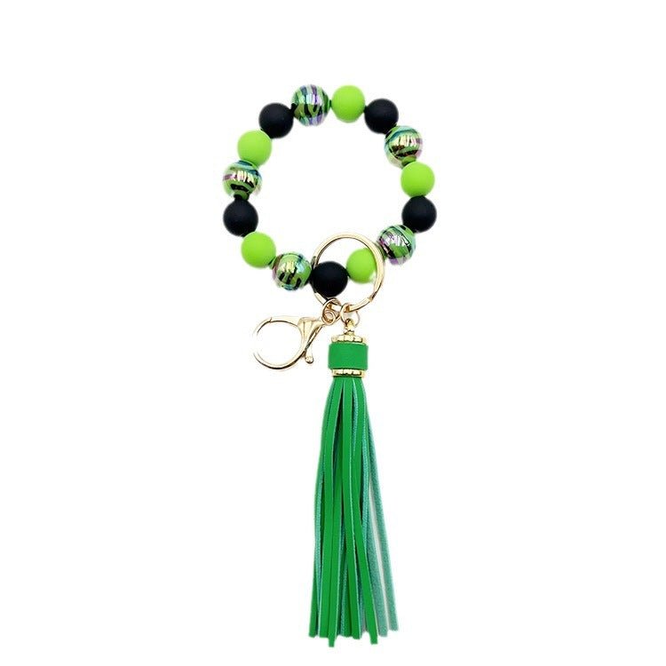 Handmade Beaded Bracelet Tassel Key Chain 2668south