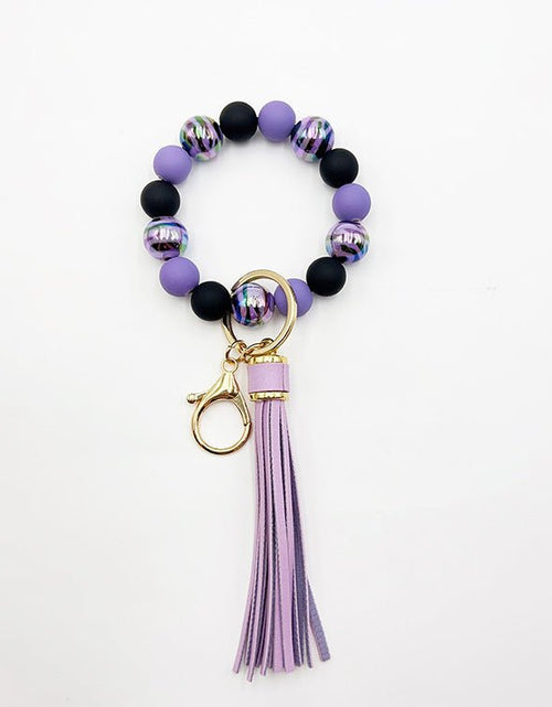 Load image into Gallery viewer, Handmade Beaded Bracelet Tassel Key Chain 2668south
