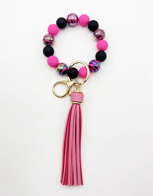 Load image into Gallery viewer, Handmade Beaded Bracelet Tassel Key Chain 2668south
