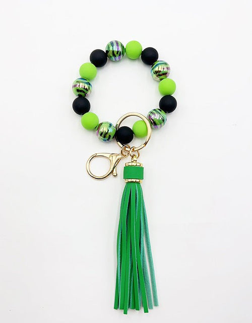 Load image into Gallery viewer, Handmade Beaded Bracelet Tassel Key Chain 2668south
