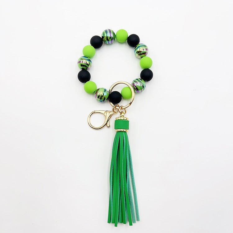 Handmade Beaded Bracelet Tassel Key Chain 2668south