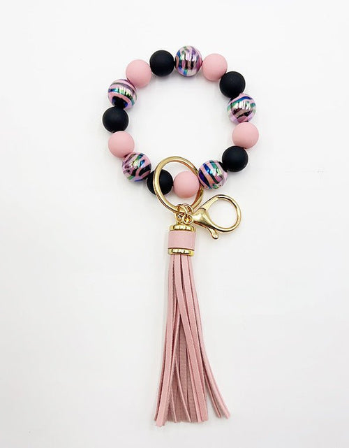 Load image into Gallery viewer, Handmade Beaded Bracelet Tassel Key Chain 2668south
