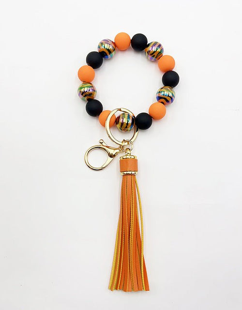 Load image into Gallery viewer, Handmade Beaded Bracelet Tassel Key Chain 2668south
